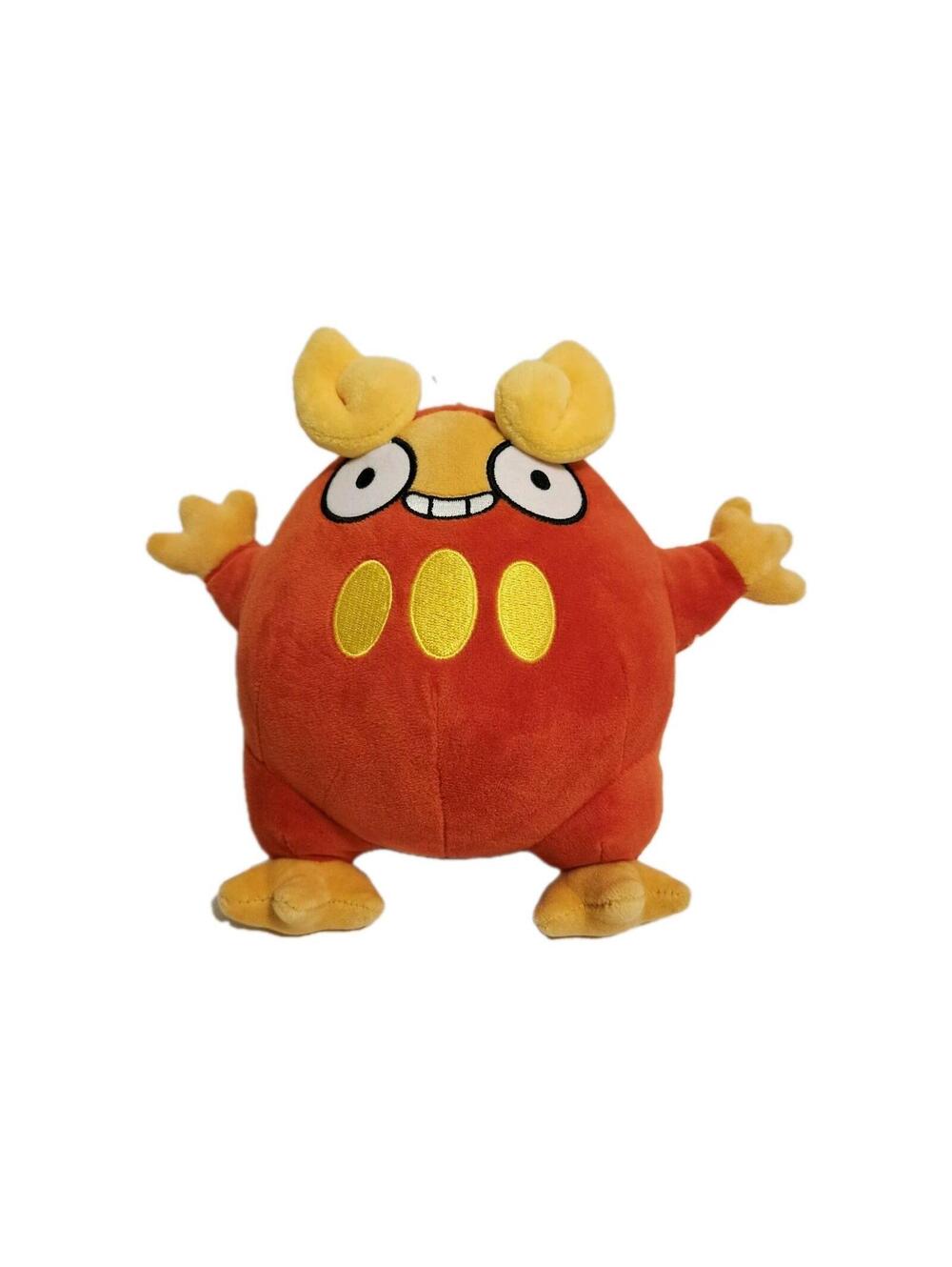 Pokemon Darumaka Nintendo Game Freak Red Yellow Round Plush Stuffed Toy 8" EUC